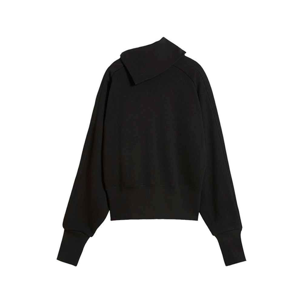 Asymmetrical Zip Crew Sweatshirt