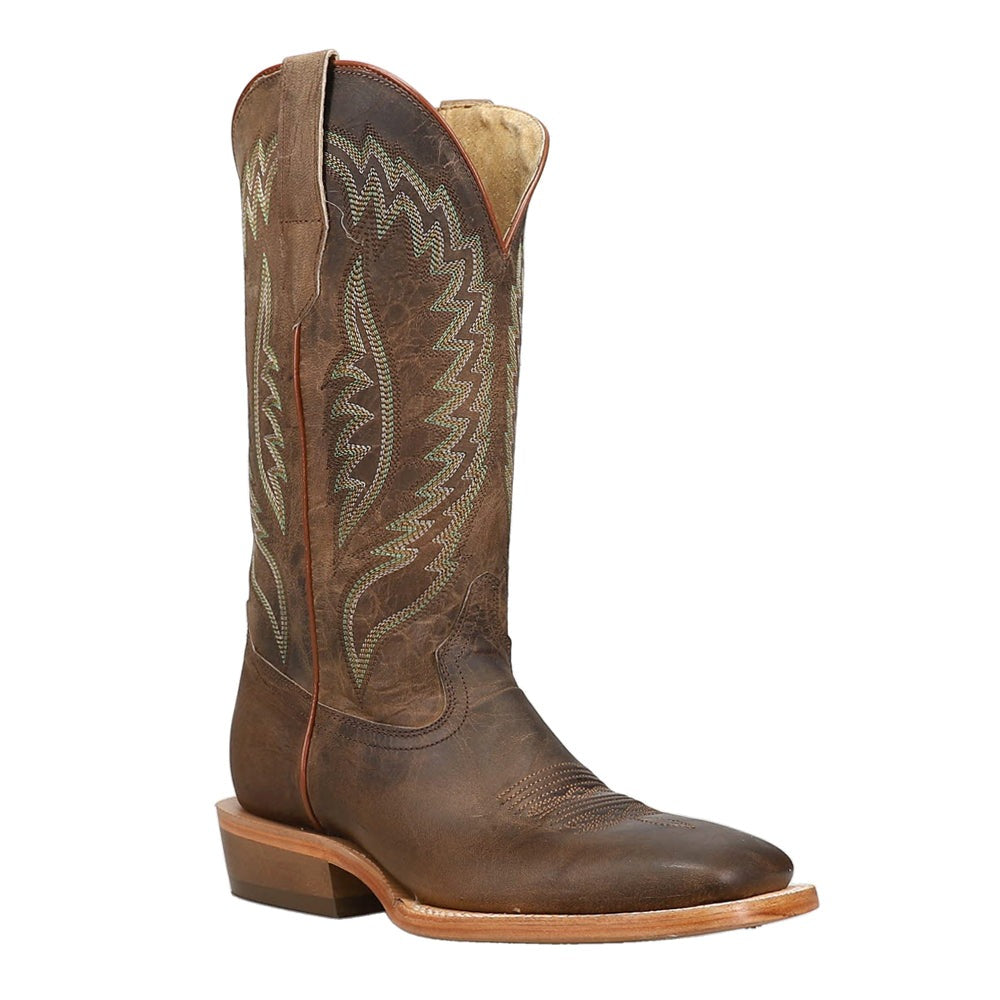 Goat Embroidered Wide Square Toe Cowboy Boots