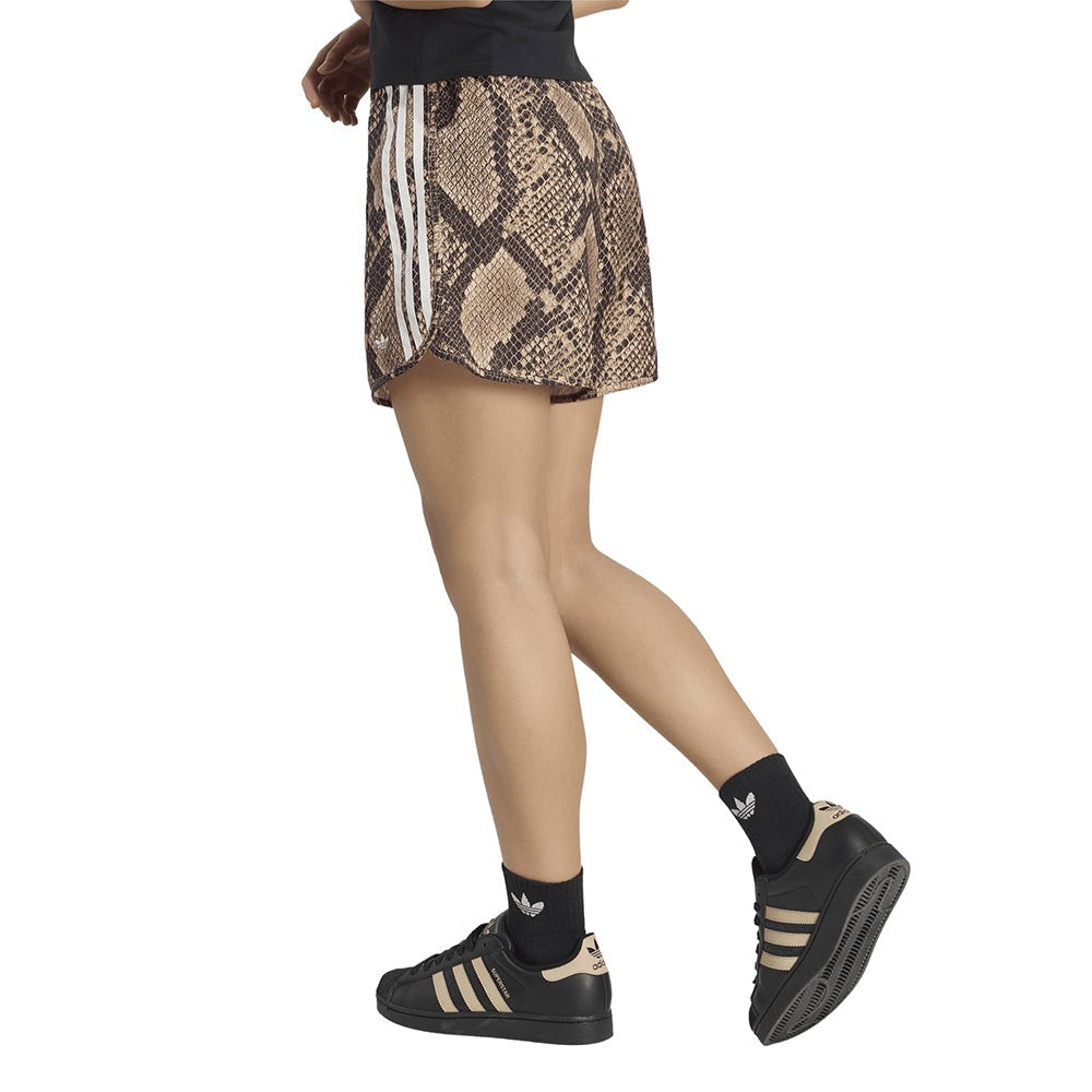 Snake Print Satin Shorts