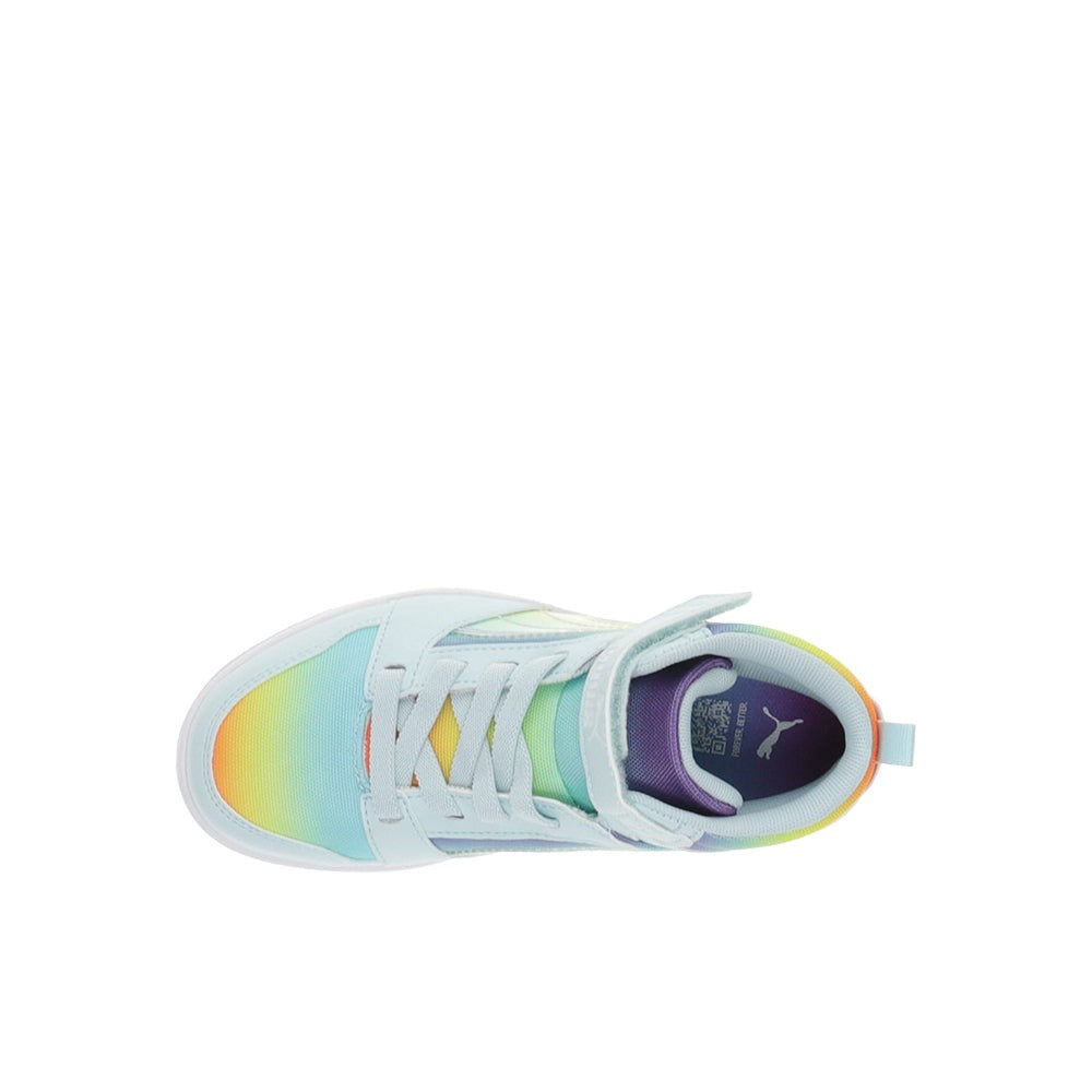 Rebound V6 Mid Rainbow Slip On Sneakers (Youth)