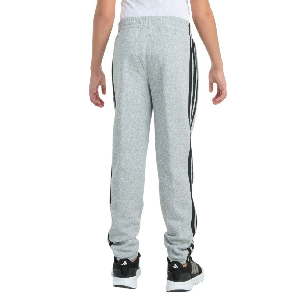 Elastic Waistband Essential 3-Stripes Fleece Cuffed Heather Jogger