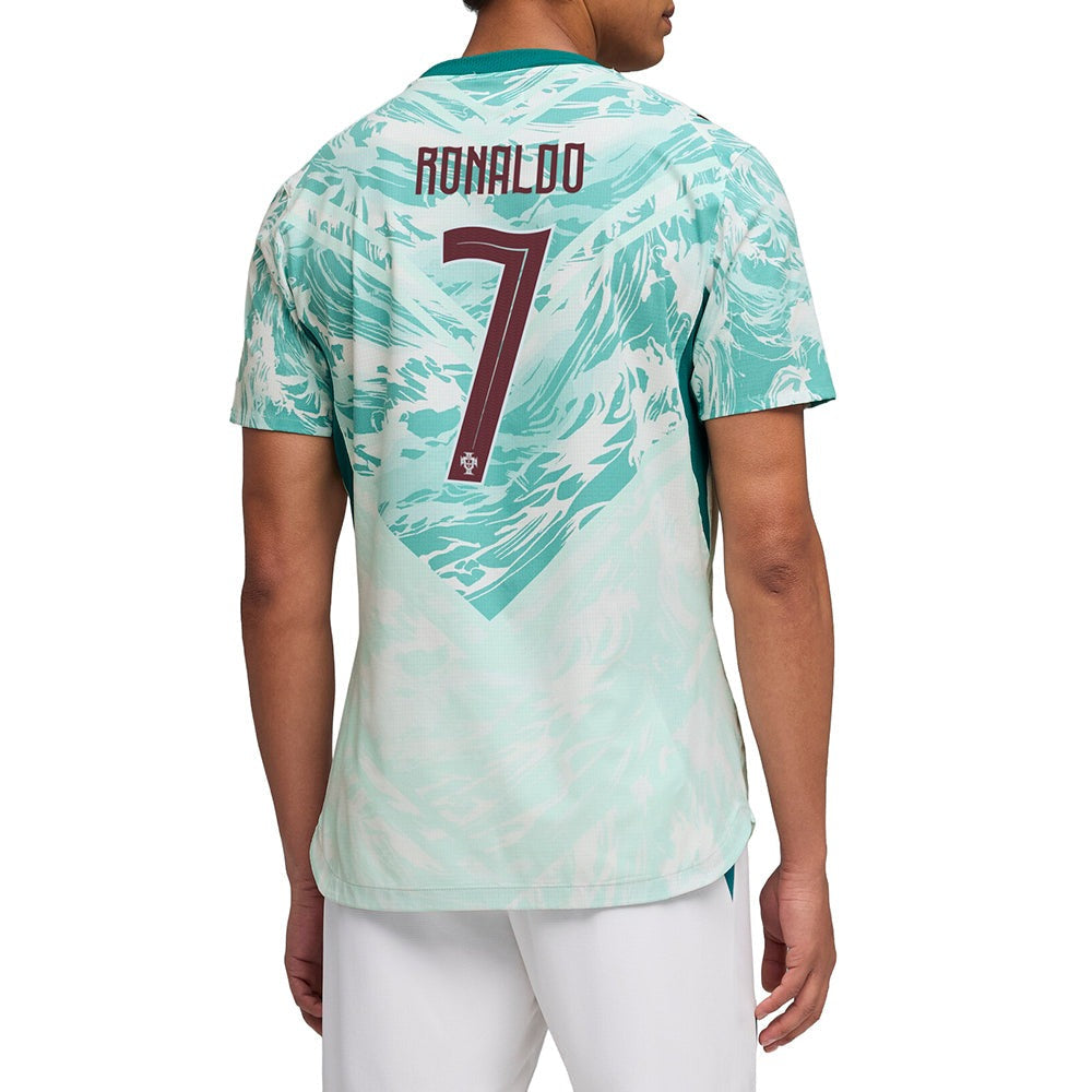 Portugal Away Authentic Crew Neck Short Sleeve Soccer Jersey