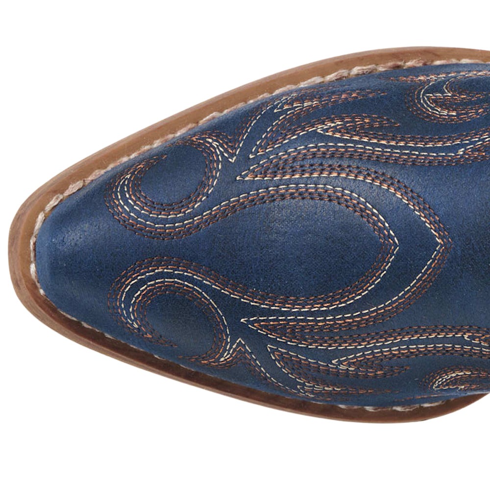 Ryder Embroidered Snip Toe Zippered Cowboy Boots