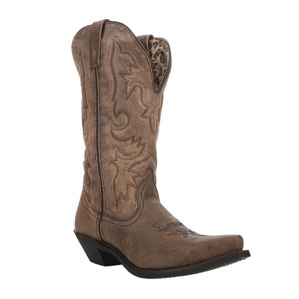 Access Embroidered Snip Toe Pull On Cowboy Boots