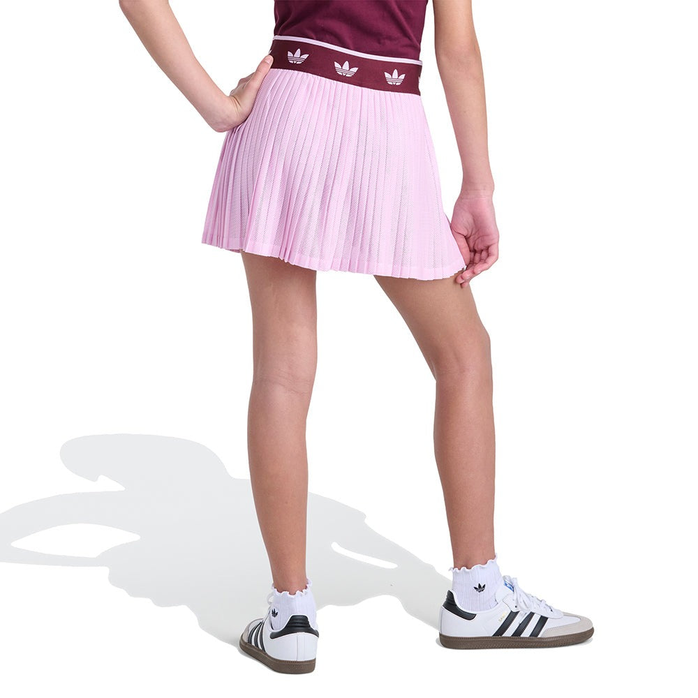 Originals Trefoil Printed Elastic Waistband Mesh Skirt