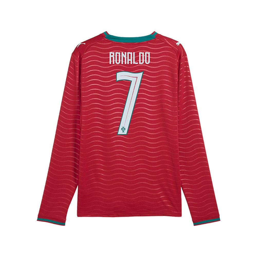 Portugal Crew Neck Long Sleeve Home Player Jersey Replica