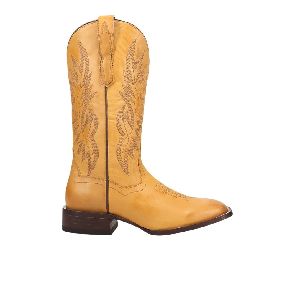 Selena Embroidered Square Toe Pull On Cowboy Boots