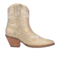 Primrose Floral Embroidered Metallic Pull On Snip Toe Cowboy Booties