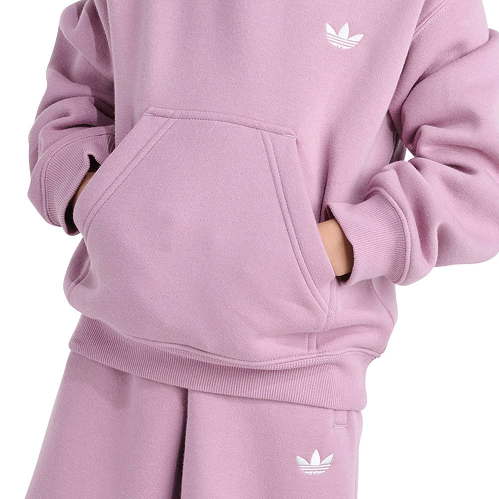 Originals 2-Piece Long Sleeve Hooded Essential Fleece Pullover and Wide Leg Pant Set