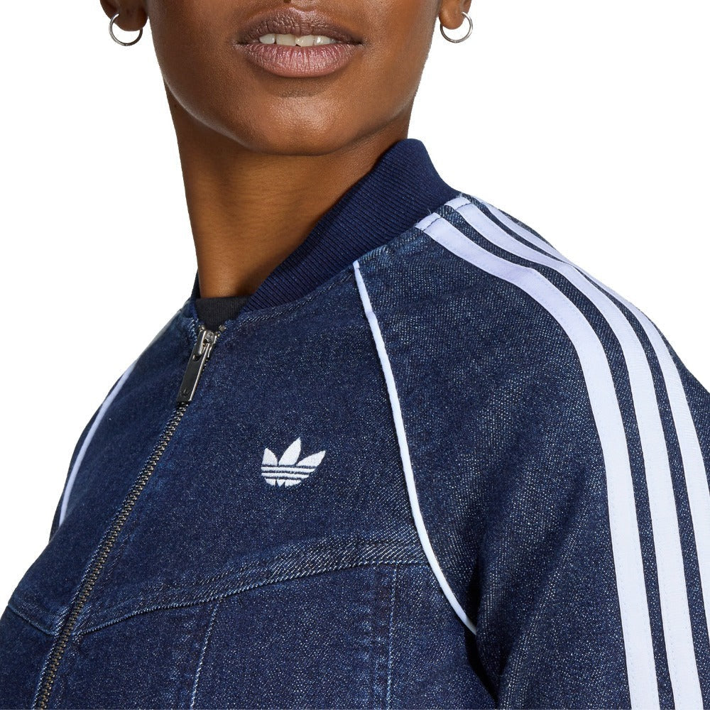 Superstar Denim Corset Track Top