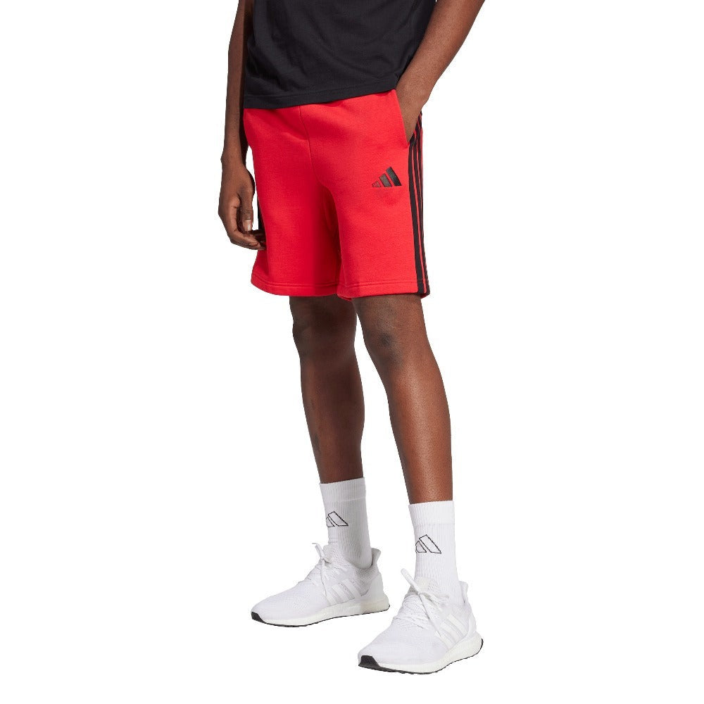Essentials 3-Stripes Fleece Shorts