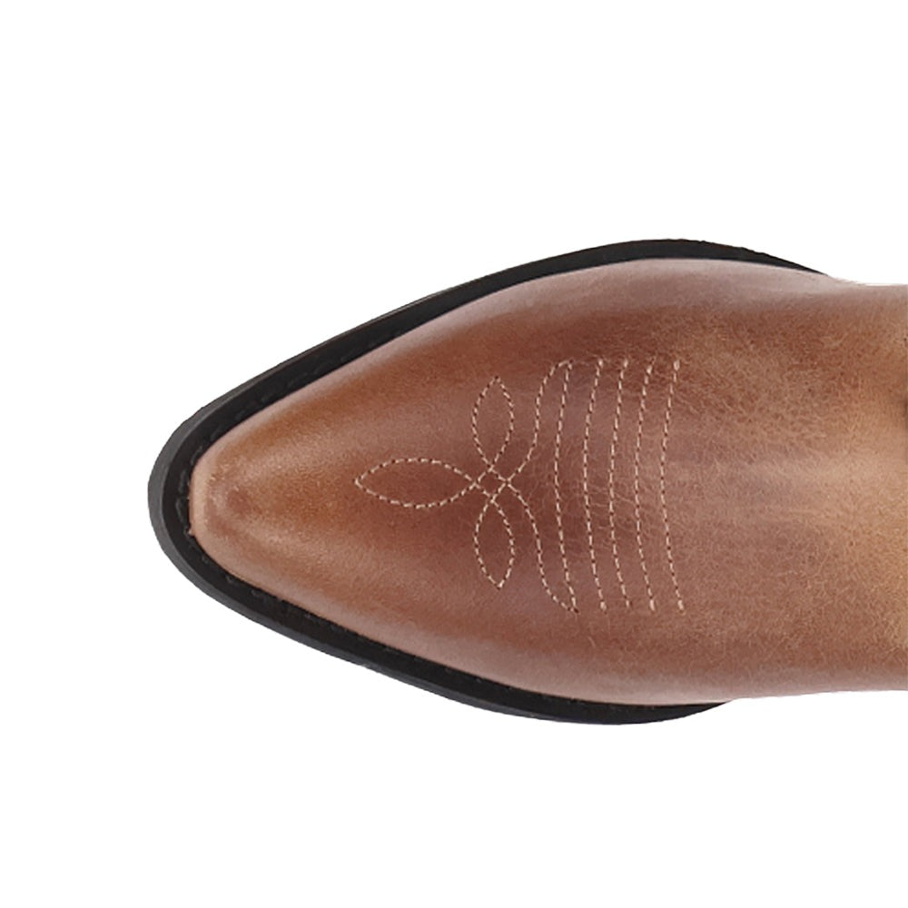Happy Trails Leather Pointed Toe Pull On Cowboy Boots (Little Kid - Big Kid)