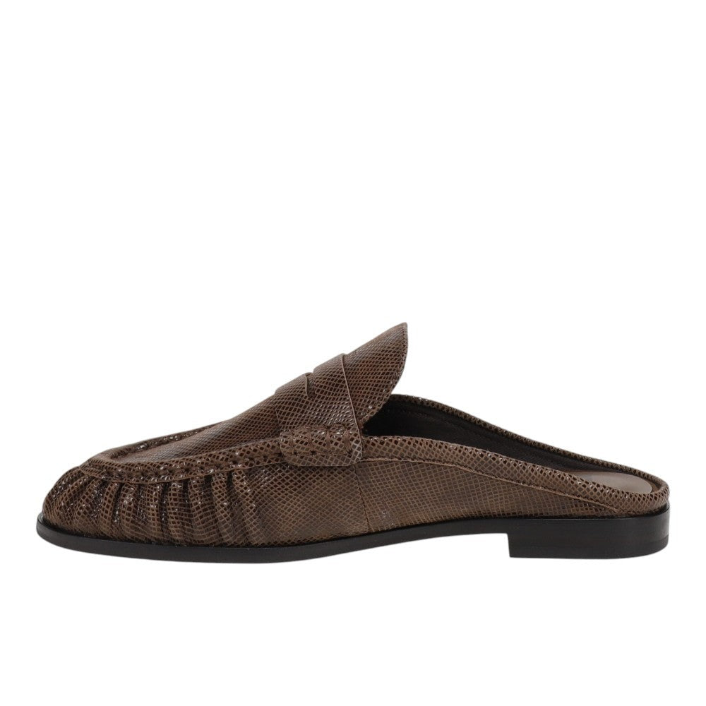 Betzy Embossed Suede Mule Flats