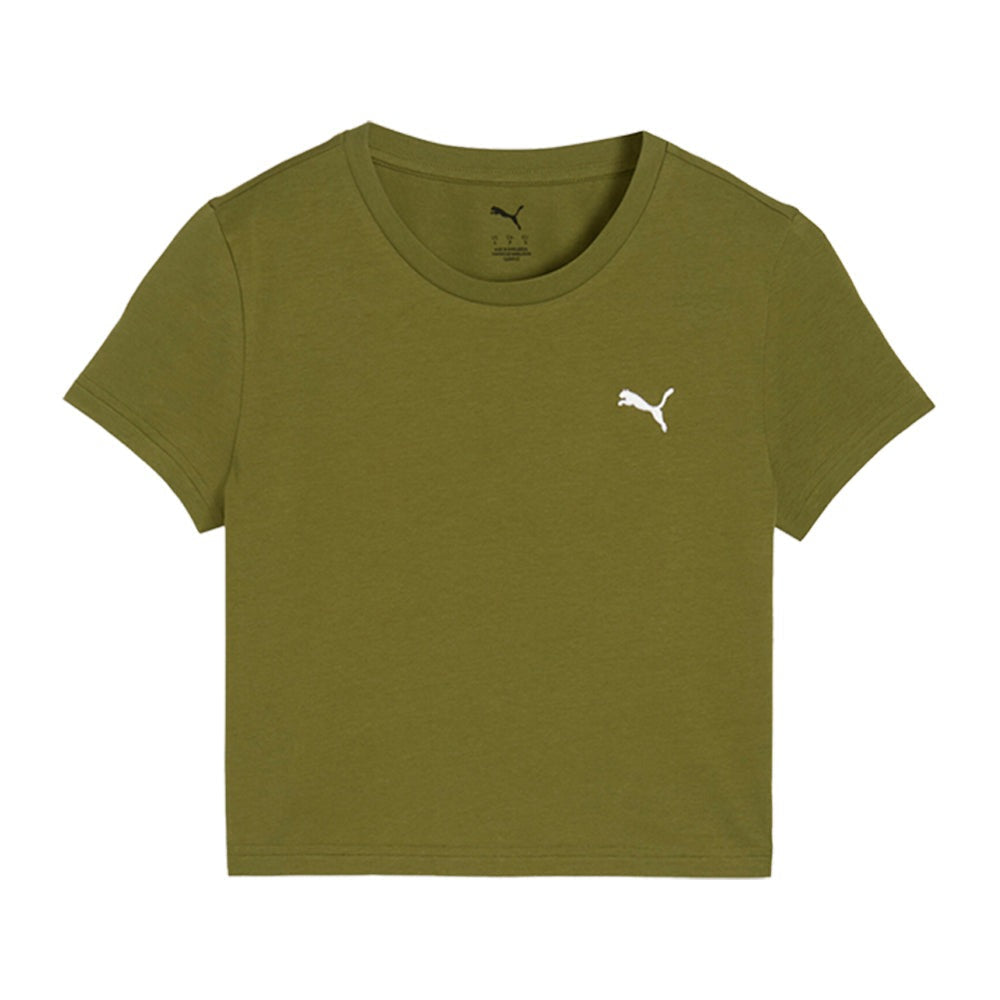 Wardrobe Essentials Cropped Crew Neck Short Sleeve T-Shirt