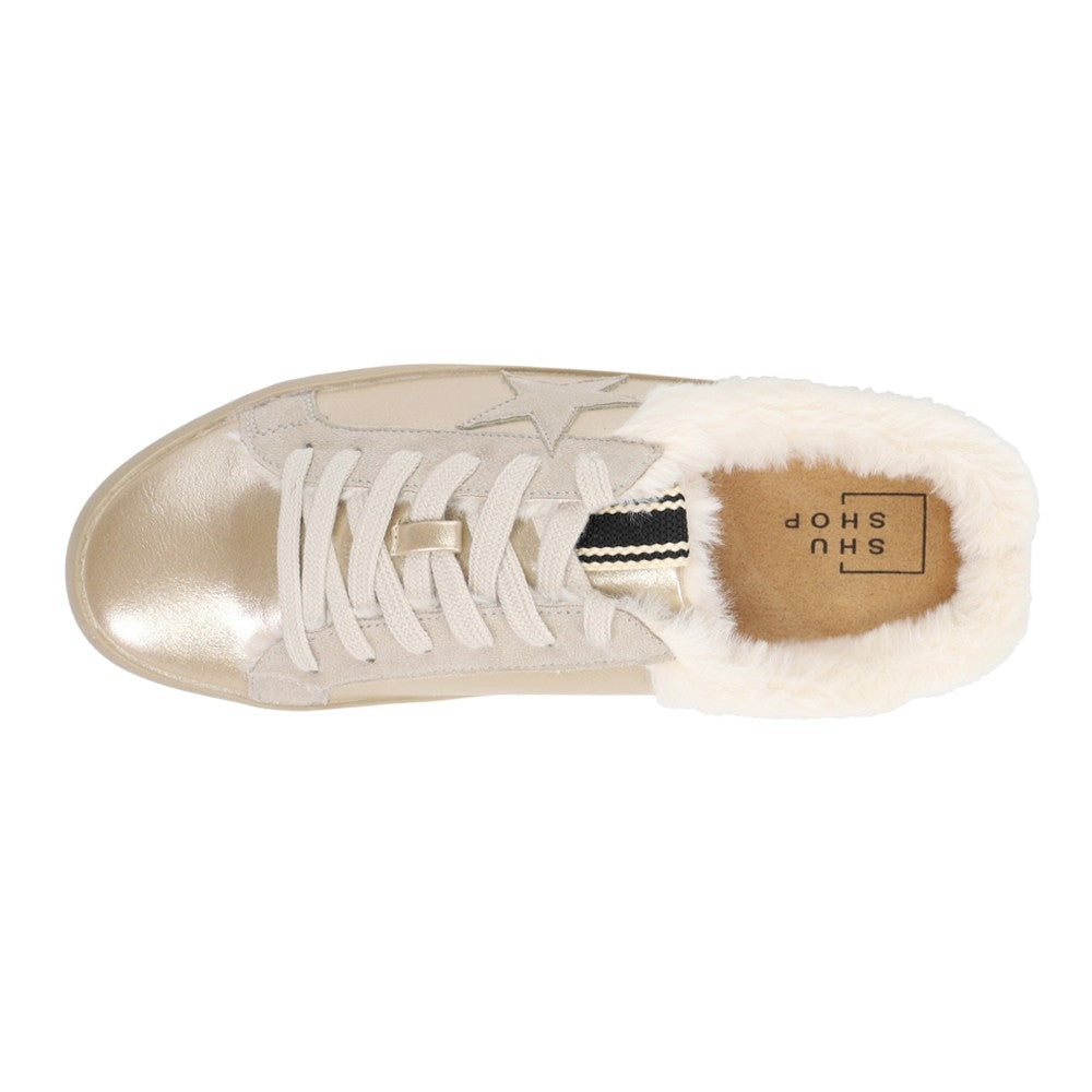 Pinah Metallic Mule Lace Up Sneakers