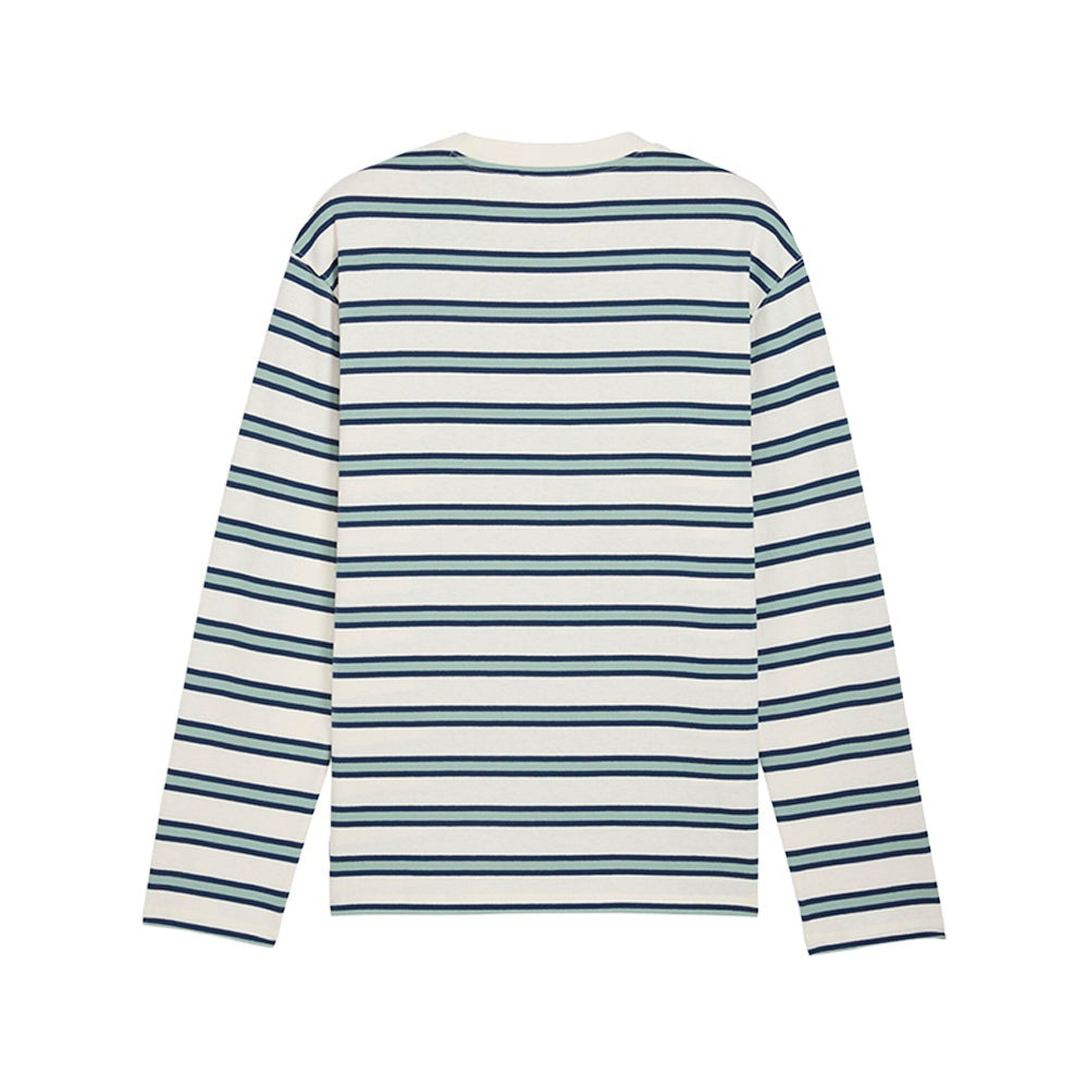 MMQ Striped Crew Neck Long Sleeve T-Shirt