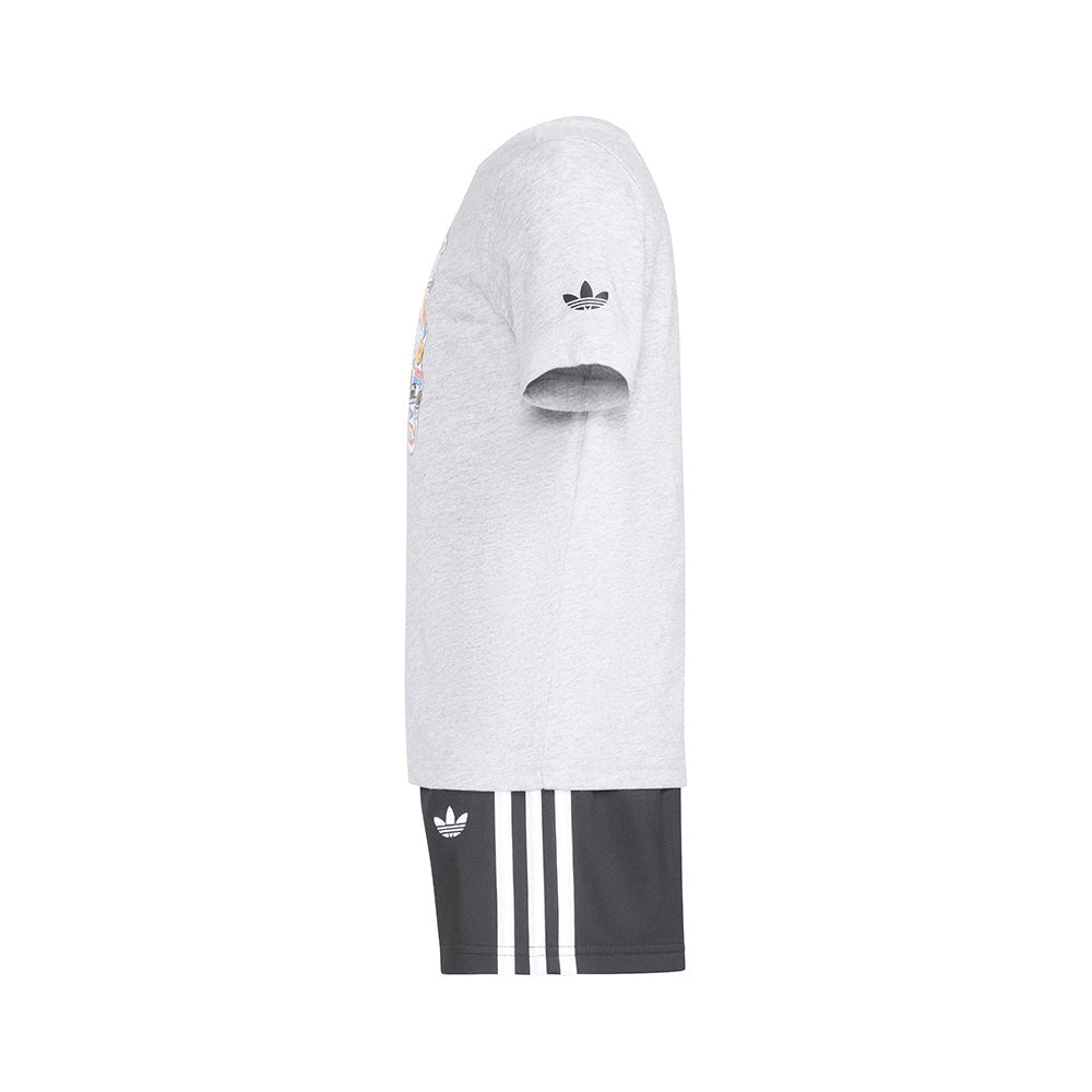 3-Stripes Firebird Short Heather Tee Set