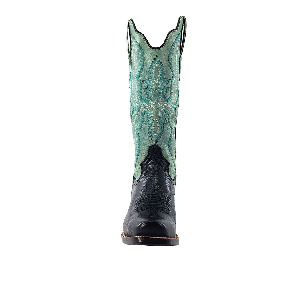 Goat Embroidered Narrow Square Toe Cowboy Boots