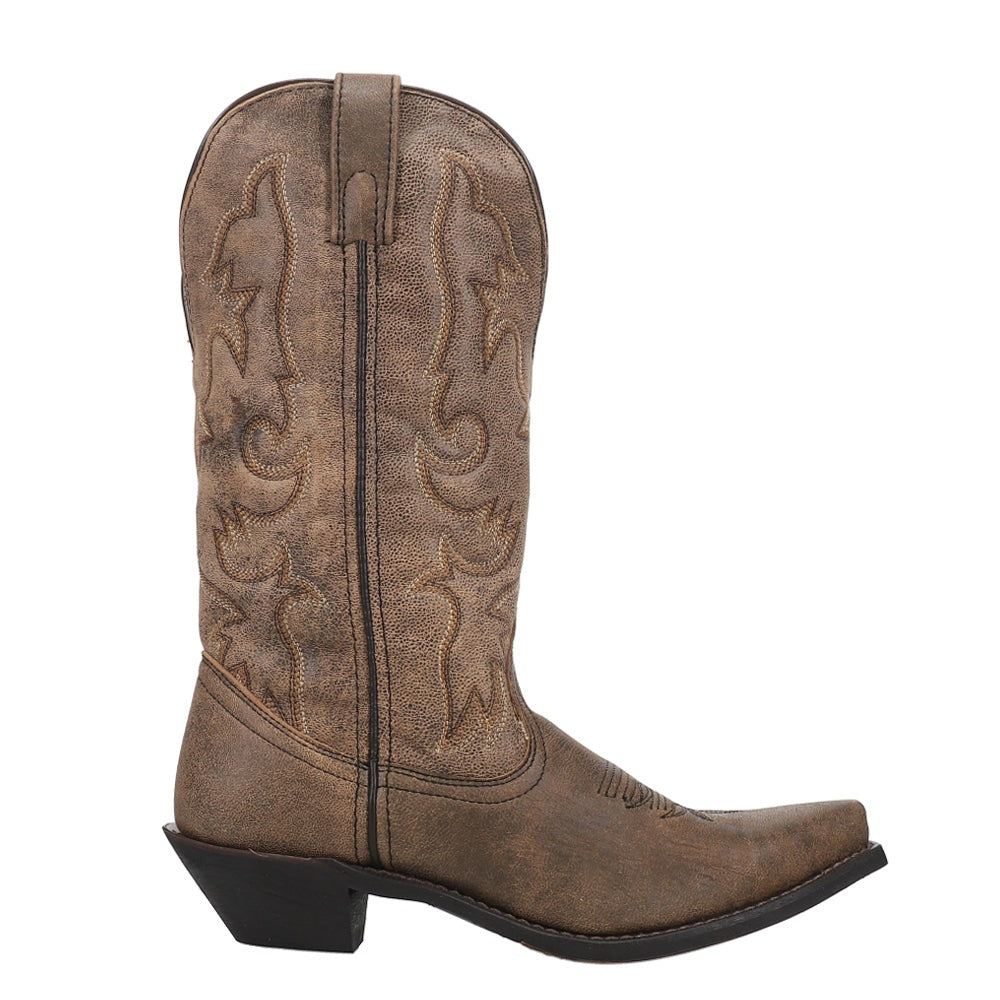 Access Embroidered Snip Toe Pull On Cowboy Boots