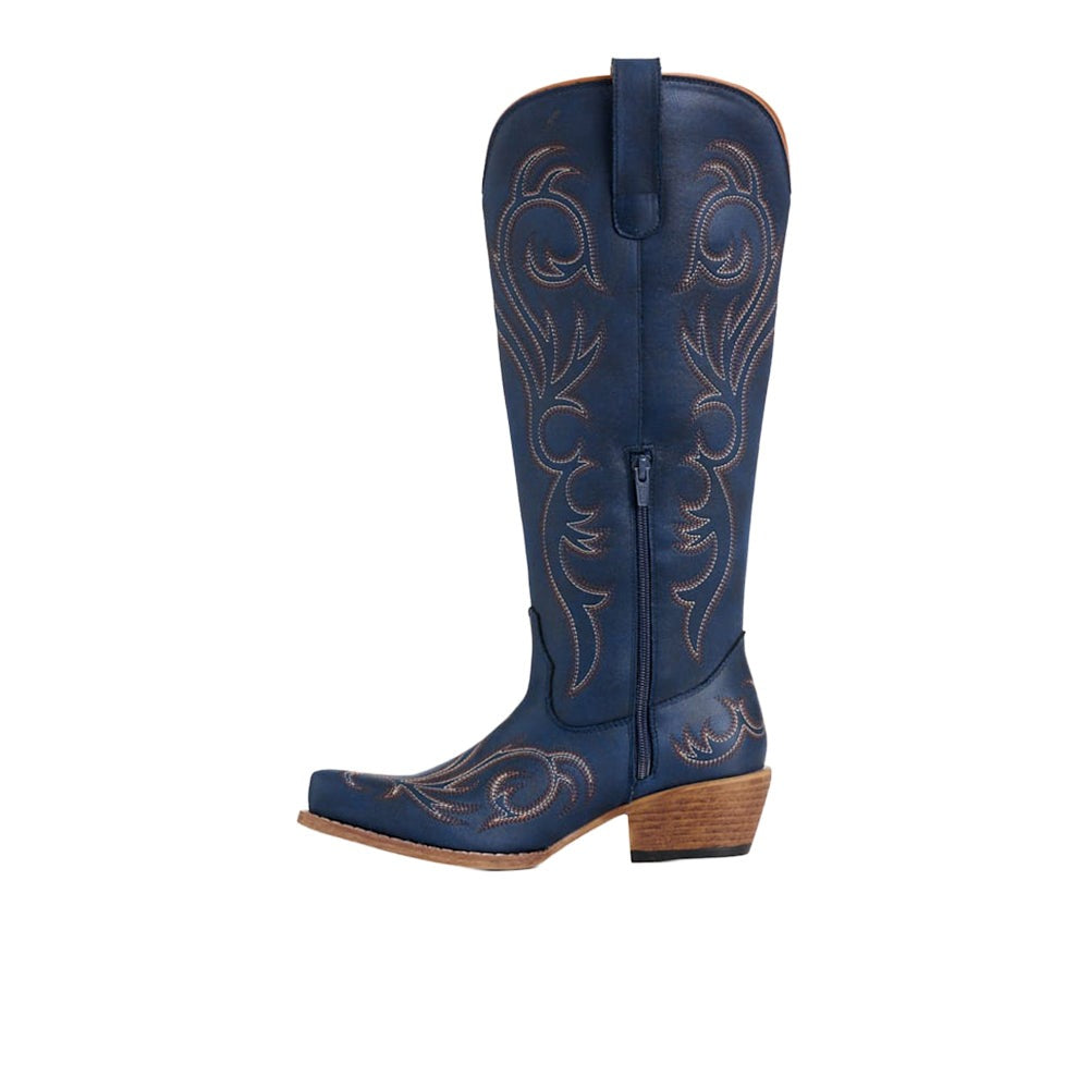 Ryder Embroidered Snip Toe Zippered Cowboy Boots