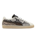Suede Snake Print Sneakers