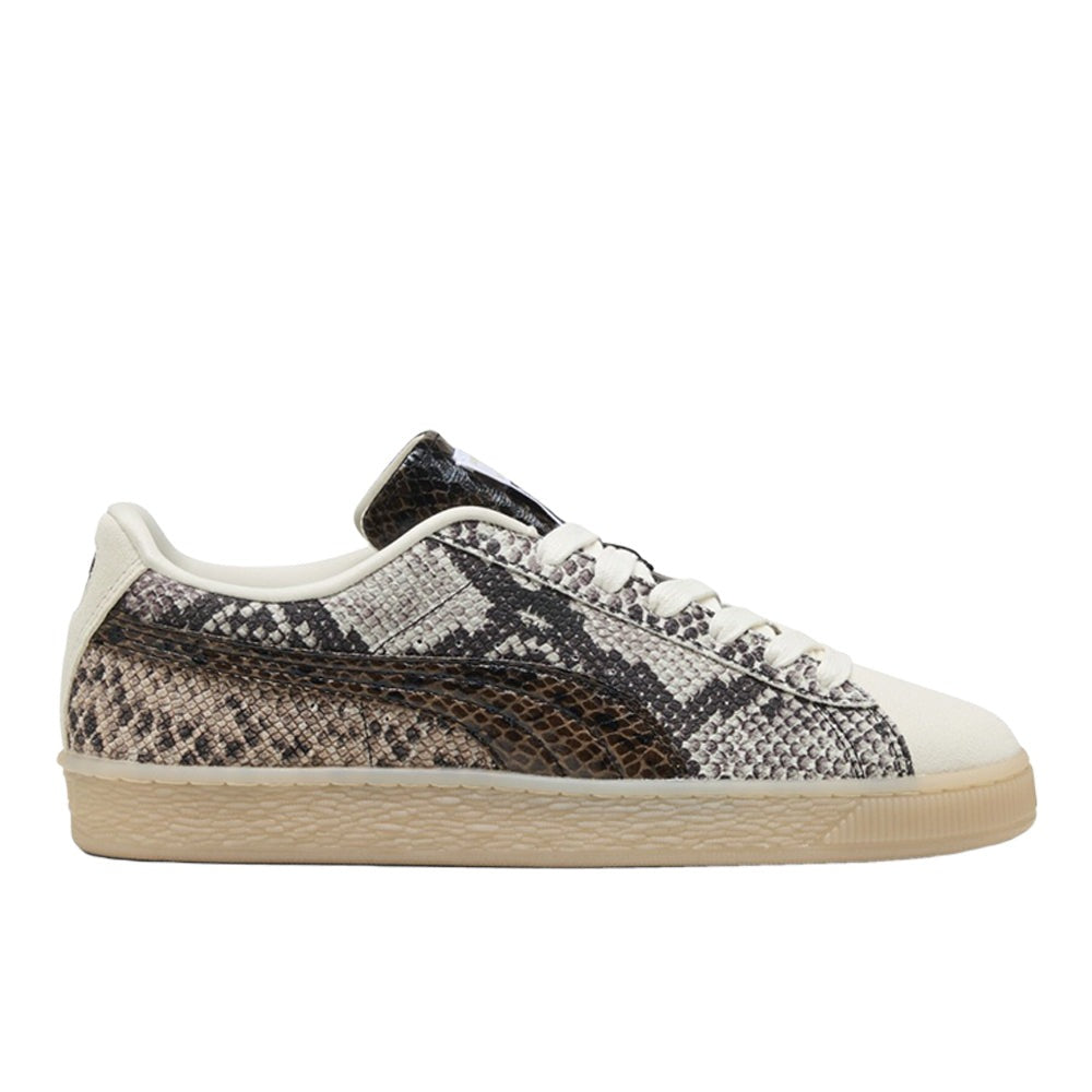 Suede Snake Print Sneakers