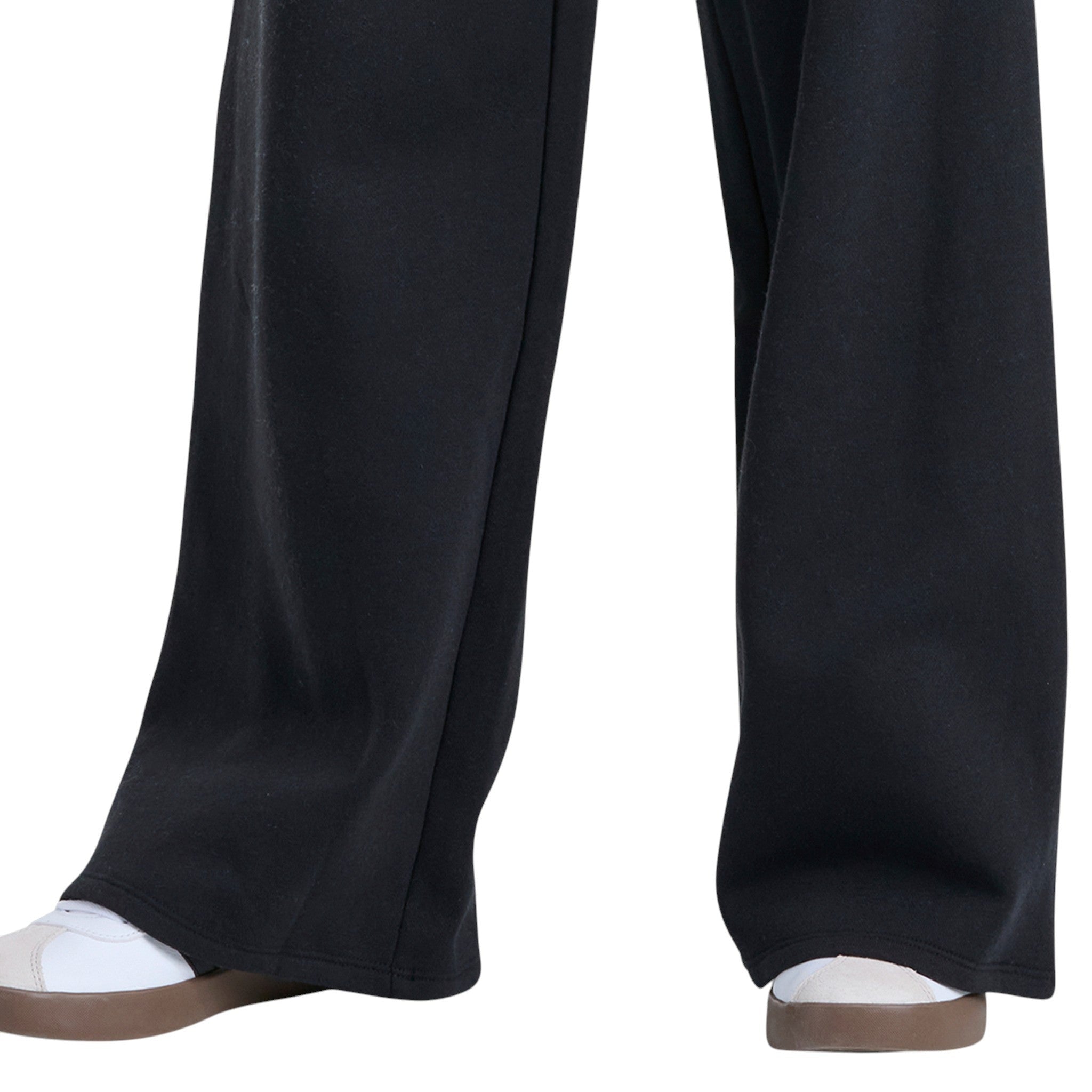 Elastic Waistband Wide Leg Fleece Pant