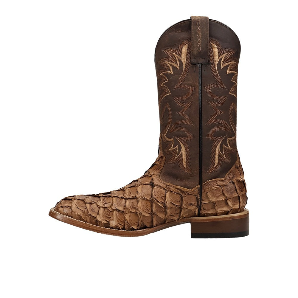 Marc Pirarucu Square Toe Pull On Cowboy Boots