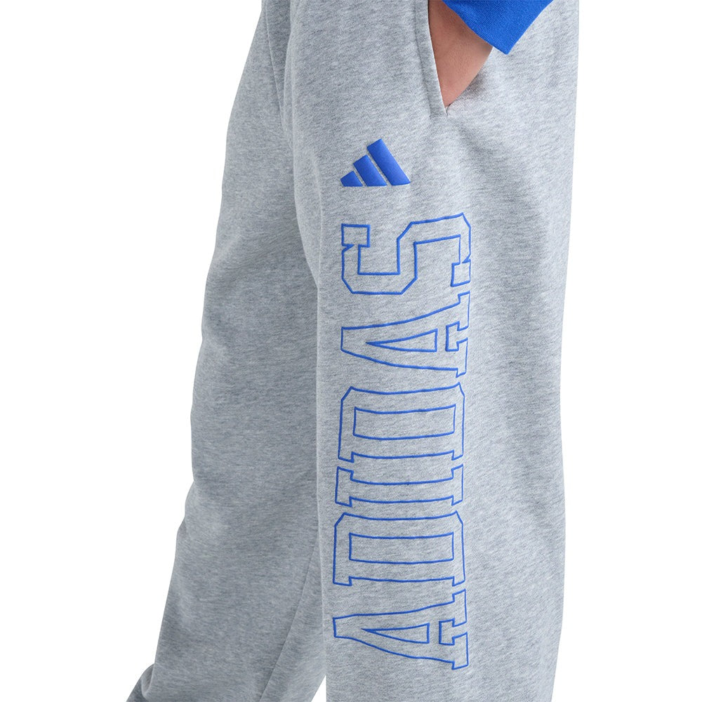 Elastic Waistband Collegiate Graphic Heather Joggers