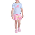 2-Piece Short Sleeve Tee and Printed Flounce Skort Set (Youth)