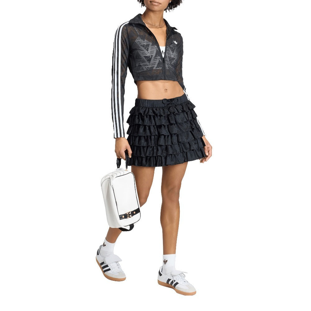 Lace Ruffle Mini Skirt