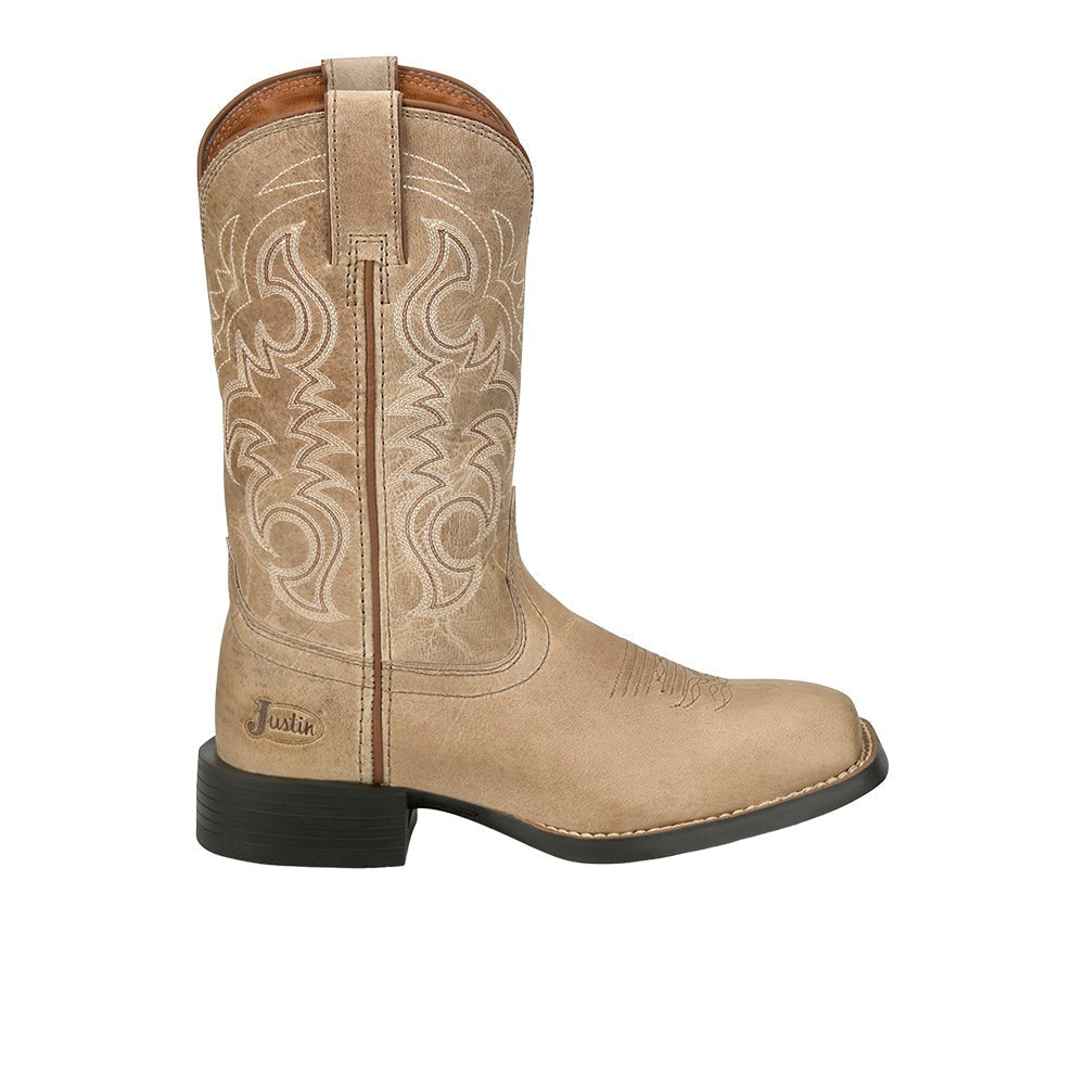 Stampede Della Square Toe Pull On Cowboy Boots