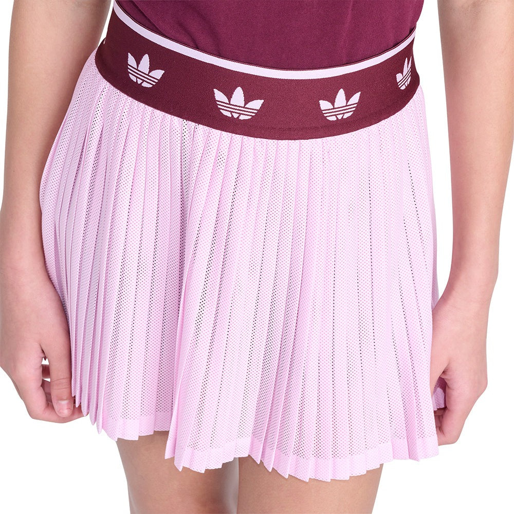 Originals Trefoil Printed Elastic Waistband Mesh Skirt