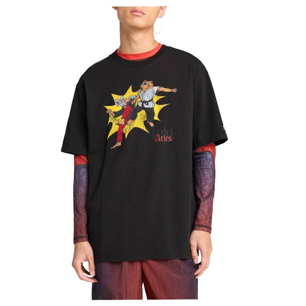 PUMA X ARIES Graphic Crew Neck Short Sleeve T-Shirt
