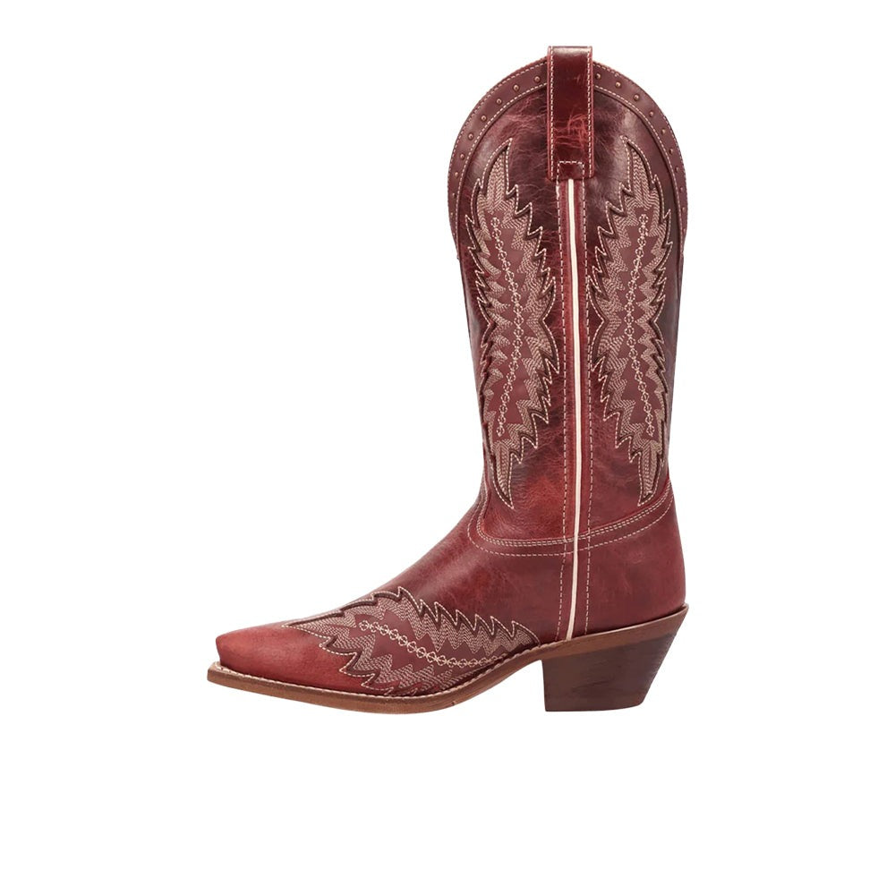 Coyote Creek Studded Overlay Snip Toe Pull On Cowboy Boots