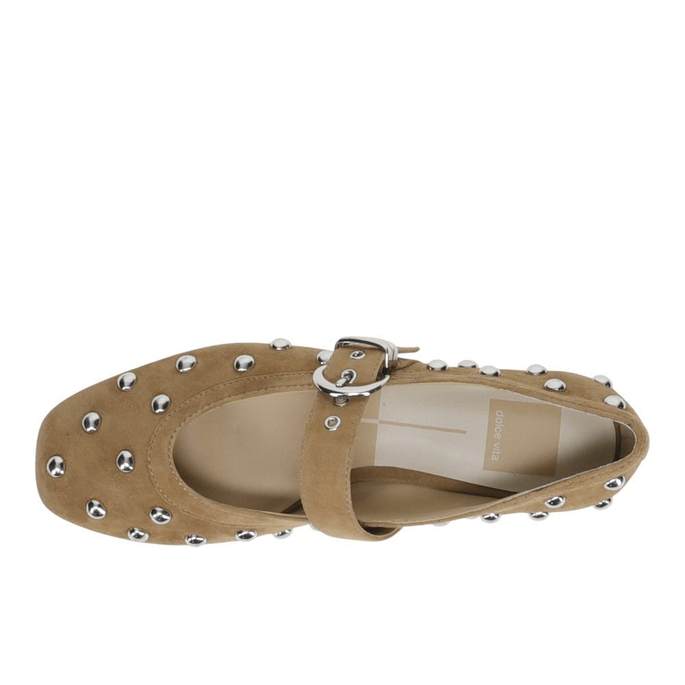 Mikel Suede Studded Flats