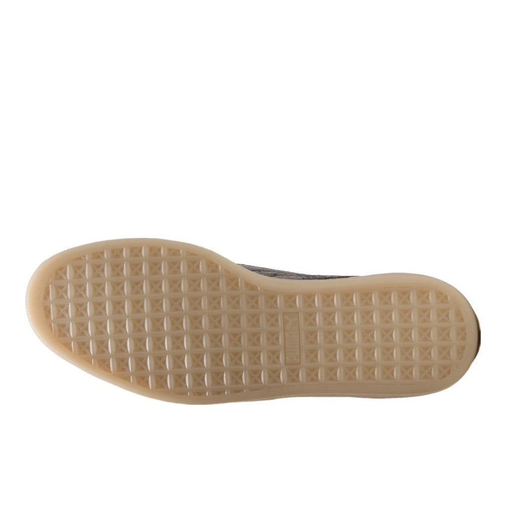 Suede Snake Print Sneakers