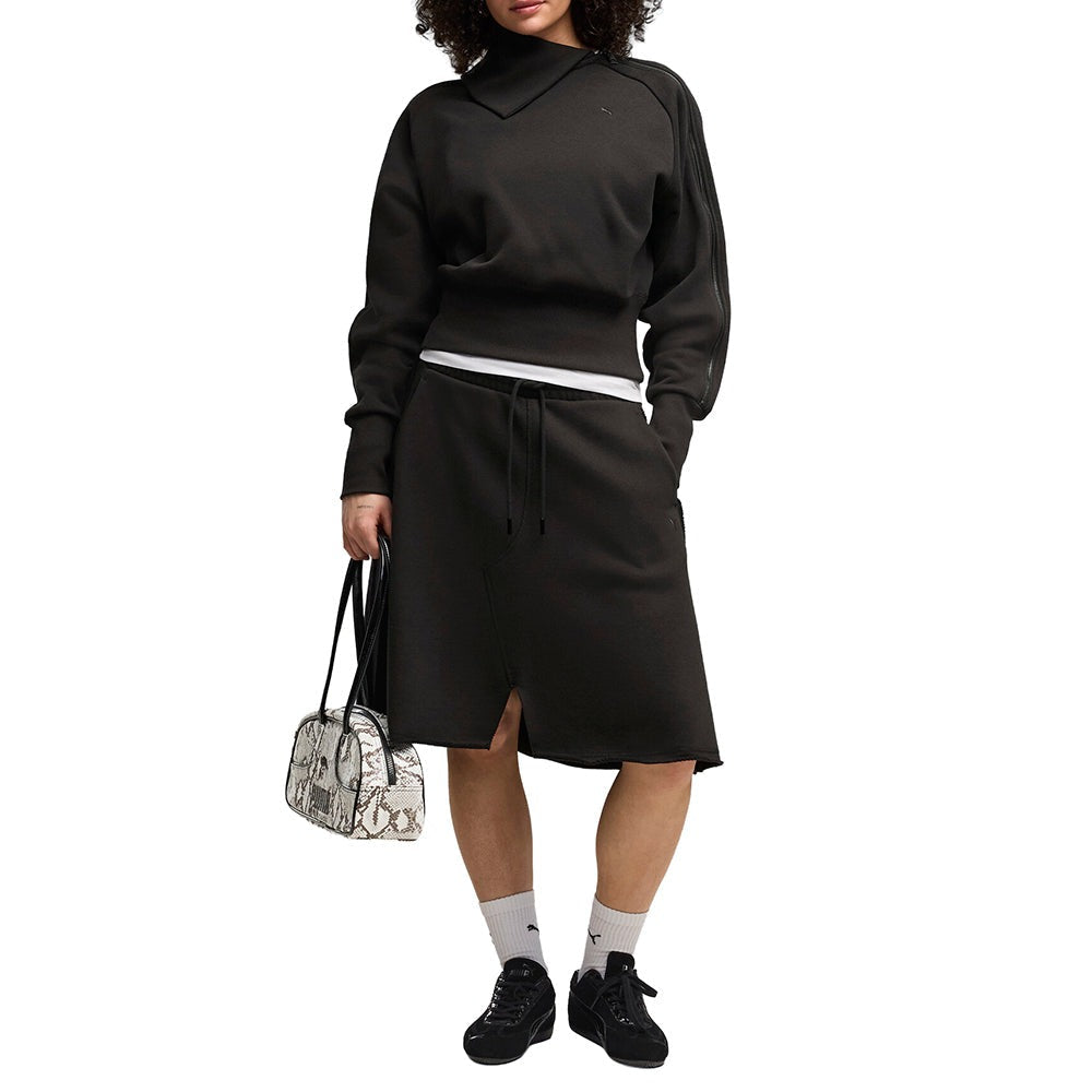 Asymmetrical Zip Crew Sweatshirt