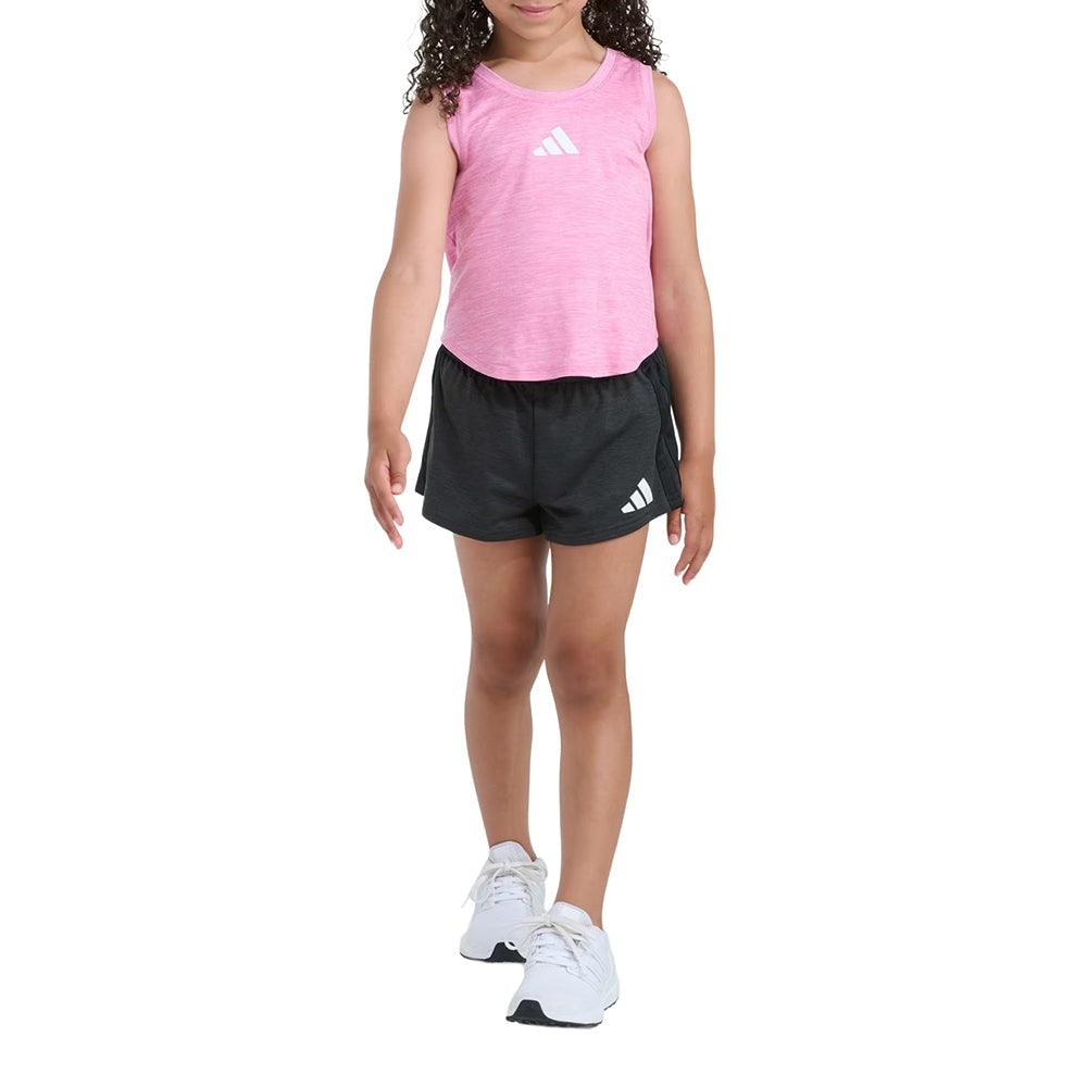 Melange Flounce Tank Short Set