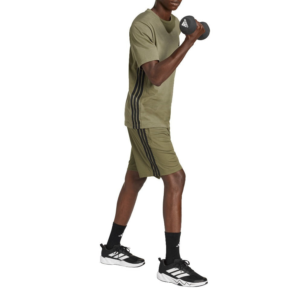 Workout Essentials Base 3-Stripes Pique Shorts 9-Inch