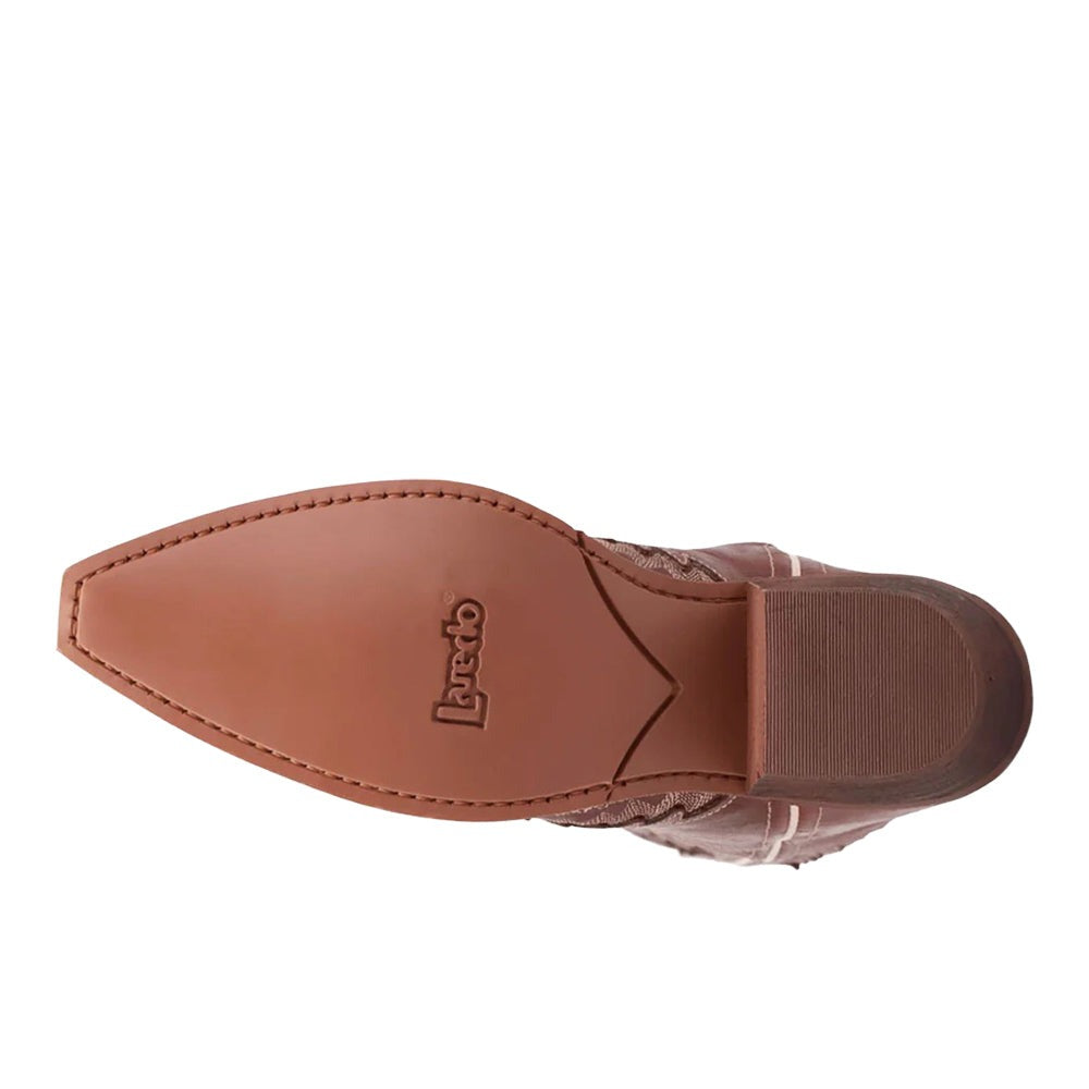 Coyote Creek Studded Overlay Snip Toe Pull On Cowboy Boots