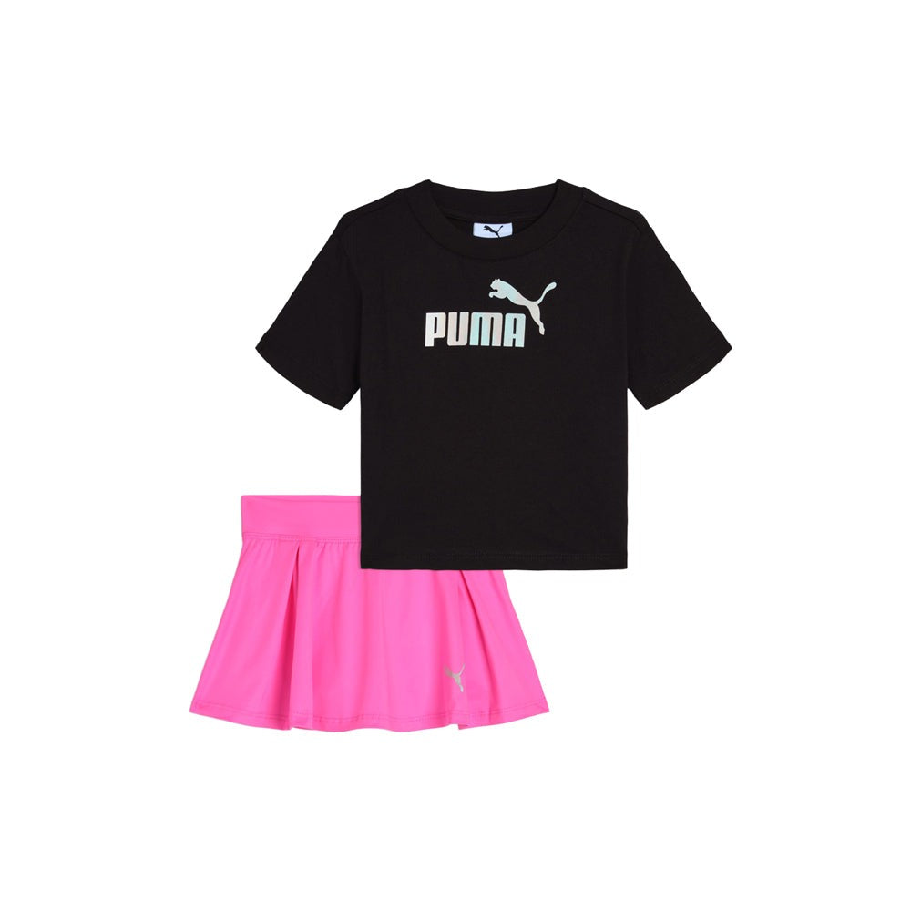2 Piece Cotton Jersey Crew Neck Short Sleeve T-Shirt & Skort Set (Infant)