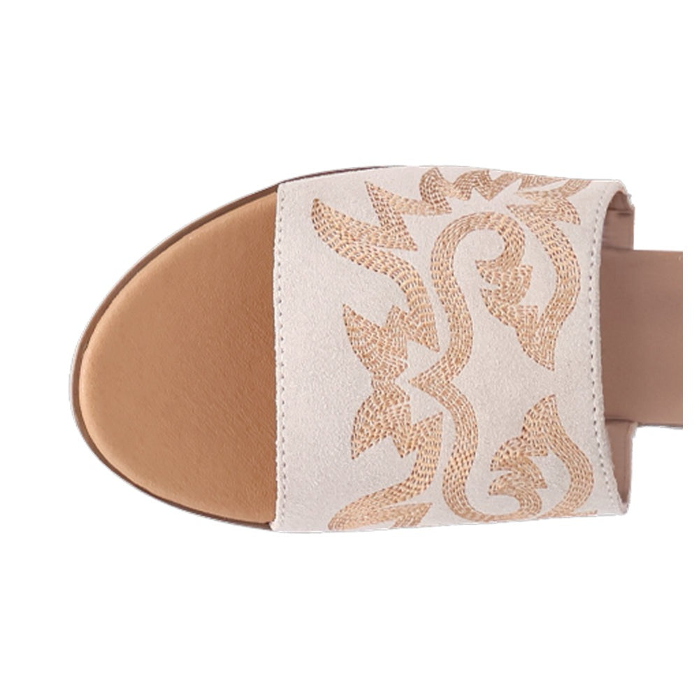 Lasso Embroidered Slide Sandals