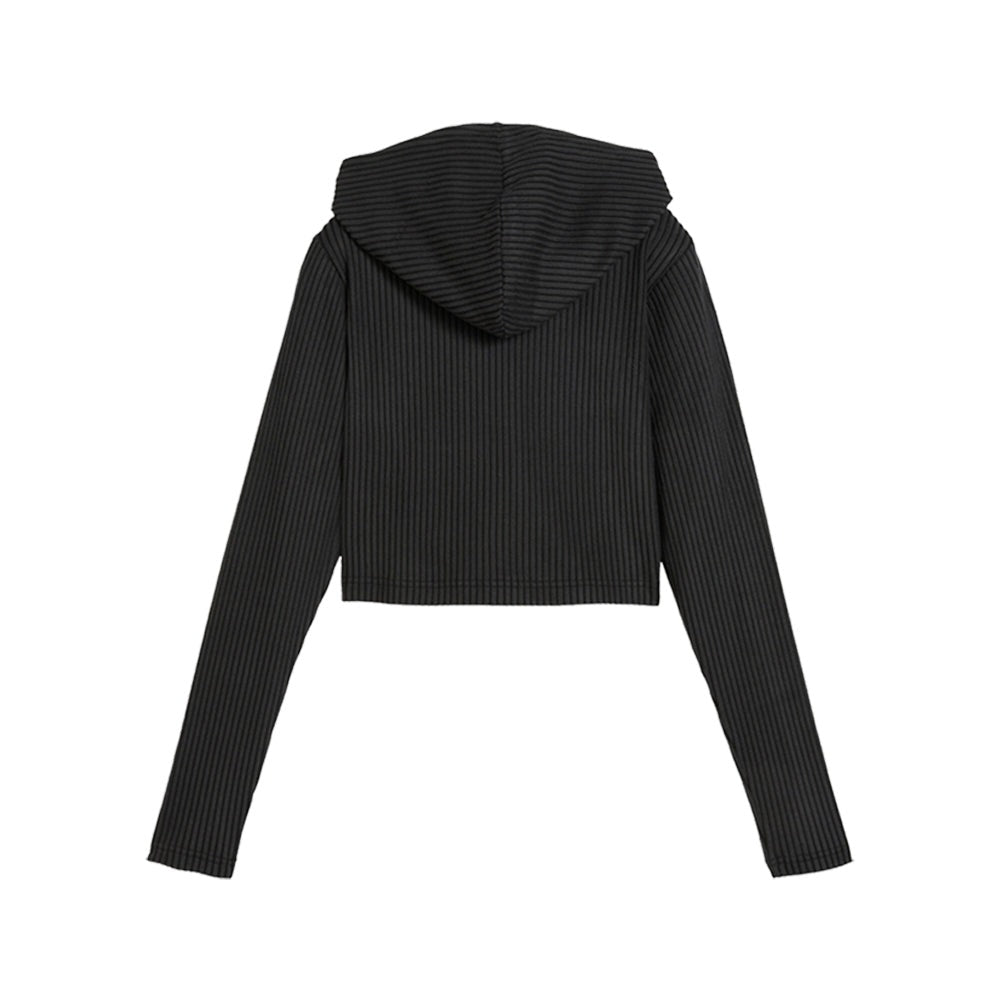 Essentials Ribbed Full-Zip Soft Touch Hoodie