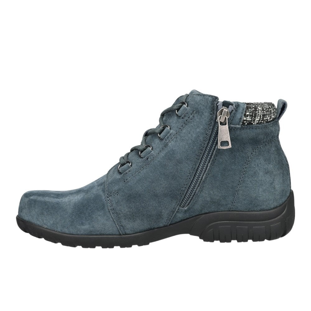 Delaney Round Toe Lace Up Zippered Booties