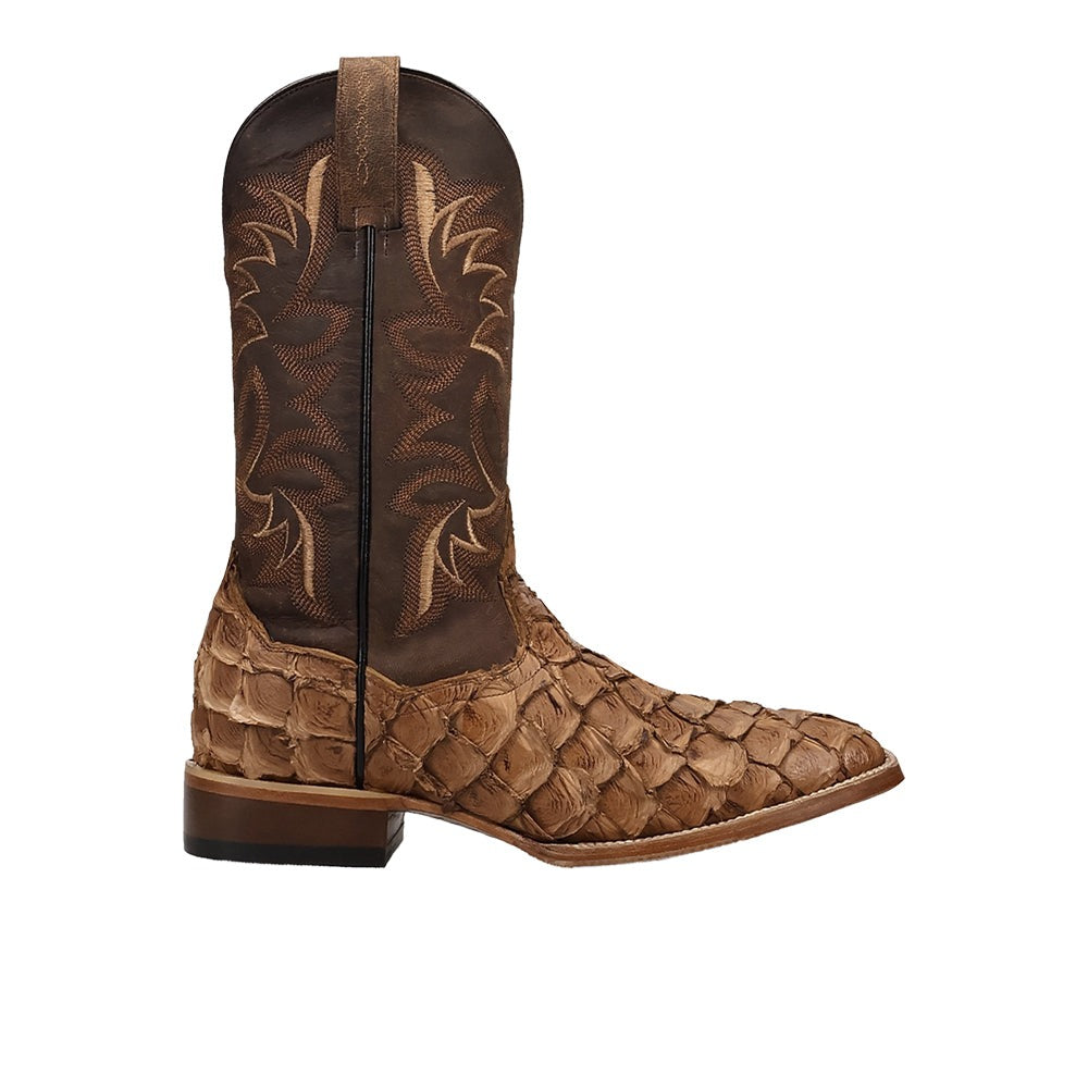 Marc Pirarucu Square Toe Pull On Cowboy Boots