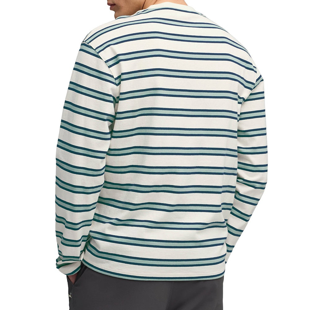 MMQ Striped Crew Neck Long Sleeve T-Shirt