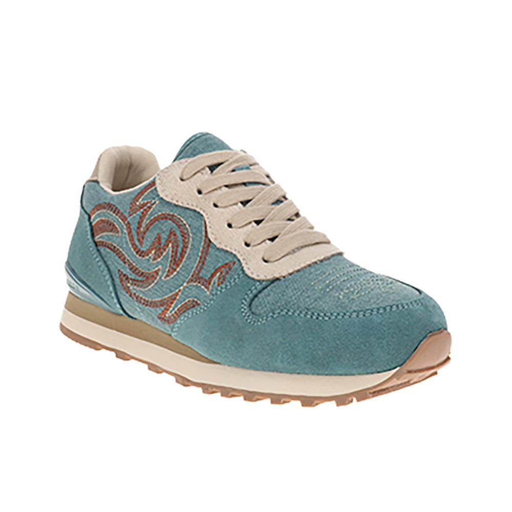 Giddyup Embroidered Lace Up Sneakers