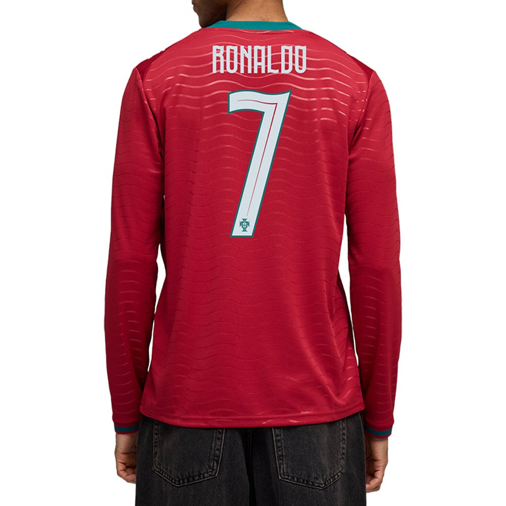 Portugal Crew Neck Long Sleeve Home Player Jersey Replica