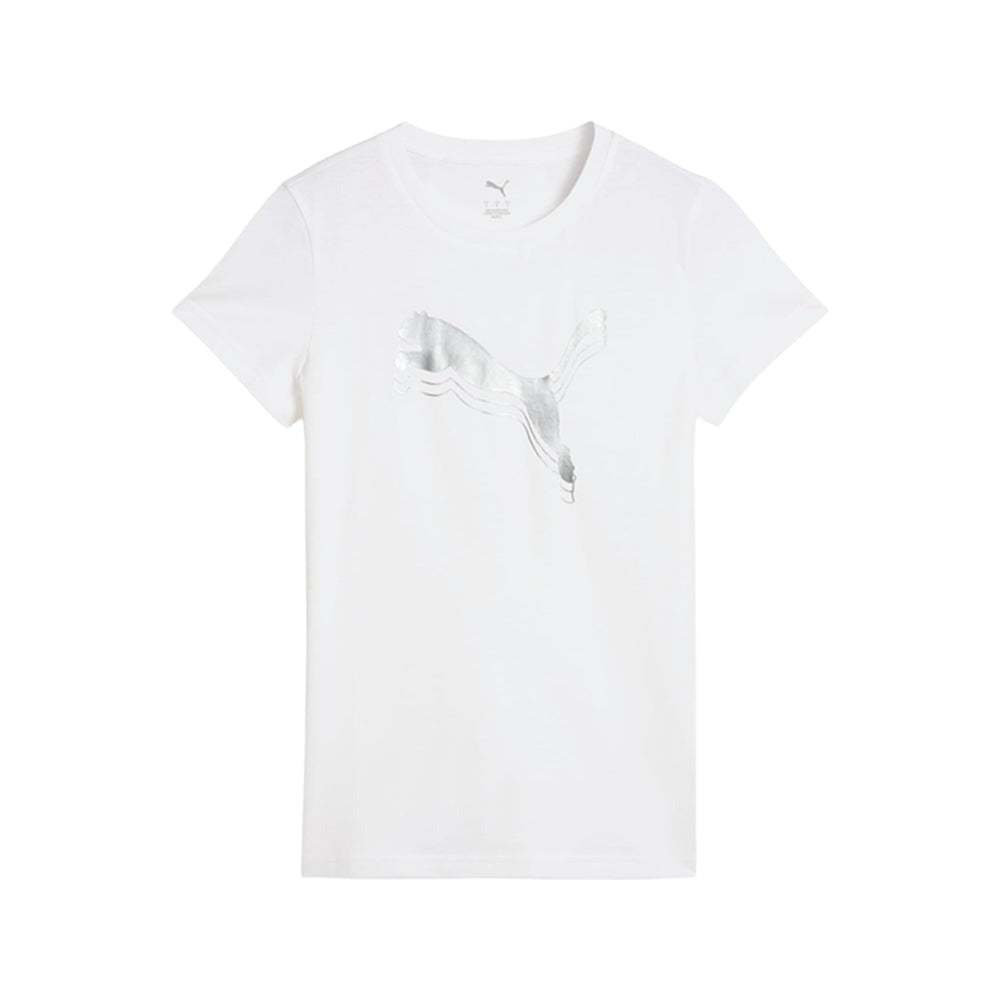 Essentials Metallic Logo Crew Neck Short Sleeve T-Shirt